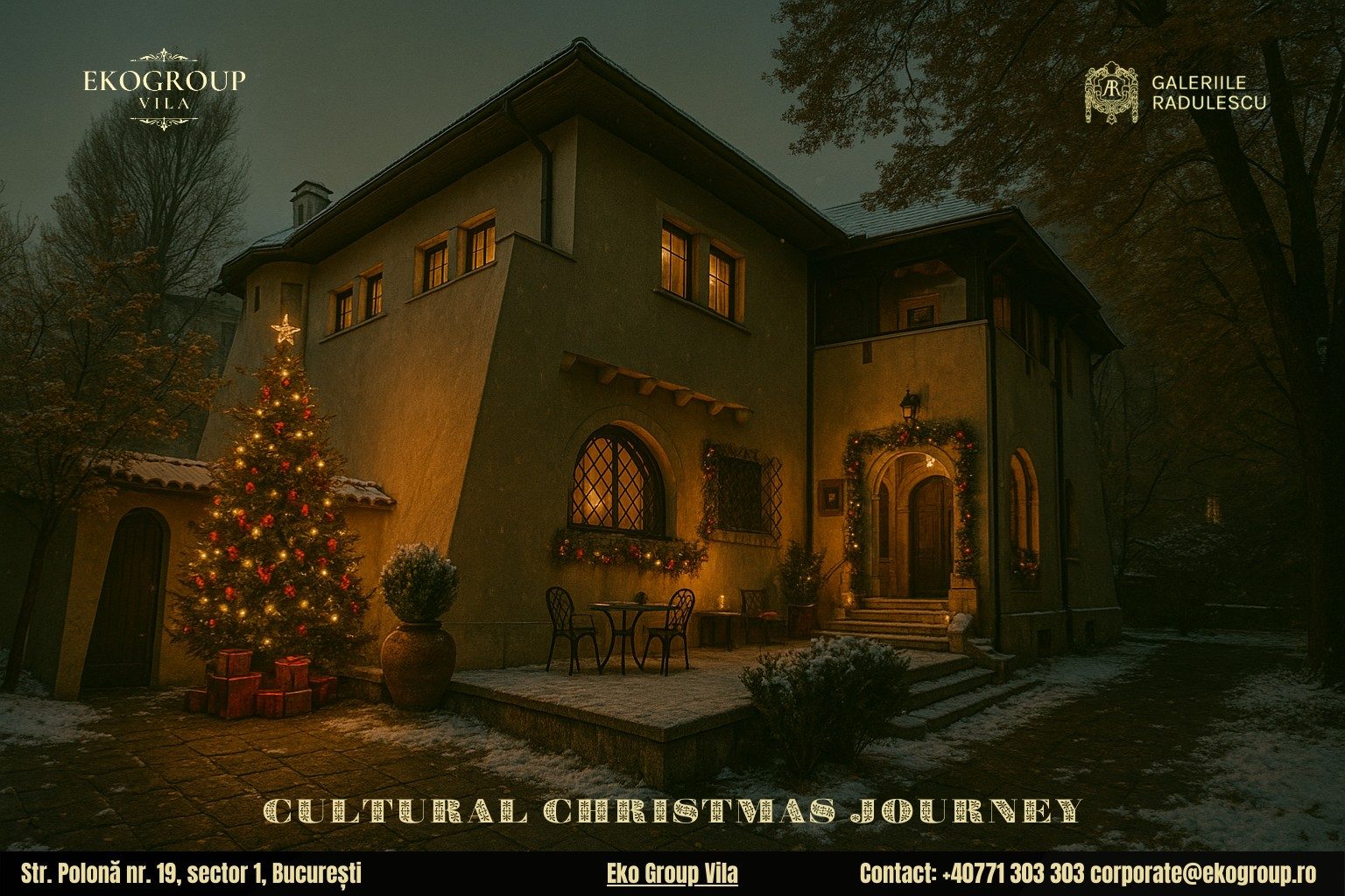 Poveste de Crăciun din anii ’30: magia sărbătorilor la fosta Casă Tătărăscu, acum Eko Group Vila